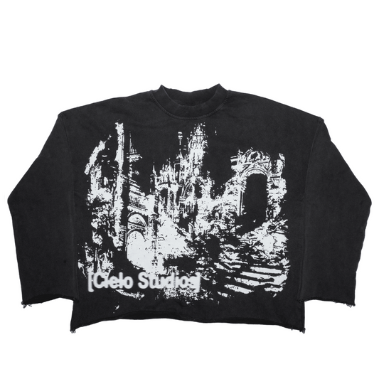 Black "Haunted Castle" Longsleeve