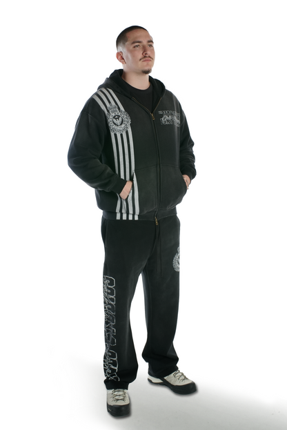 Black Zip-Up Hoodie
